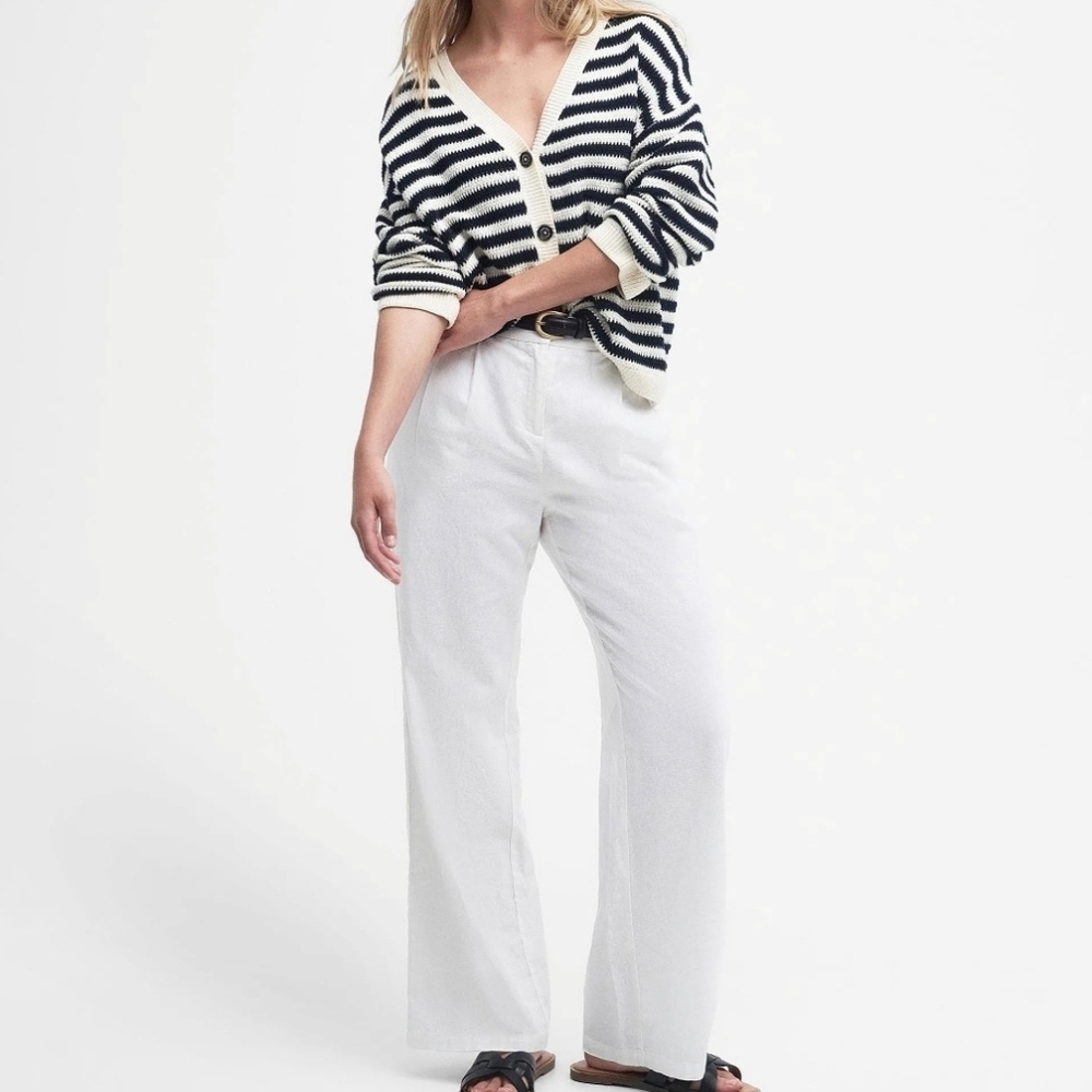 Barbour Sandgate Knitted Cardigan Women's Multi Stripe  Size 6 - Picture 3 of 16